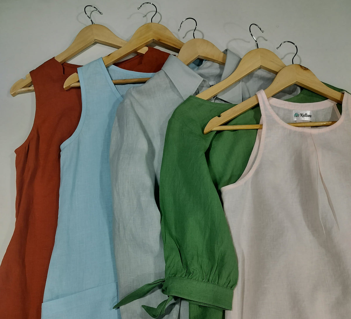 Colorful high-quality women’s linen outfits showcasing breathable fabric