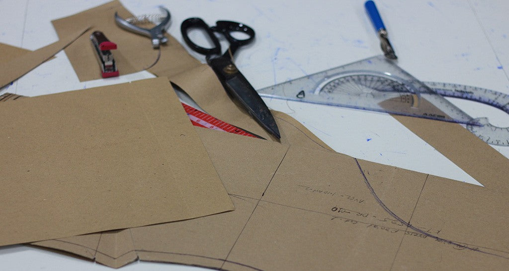 Fashion pattern and the tools used for the design and cutting process