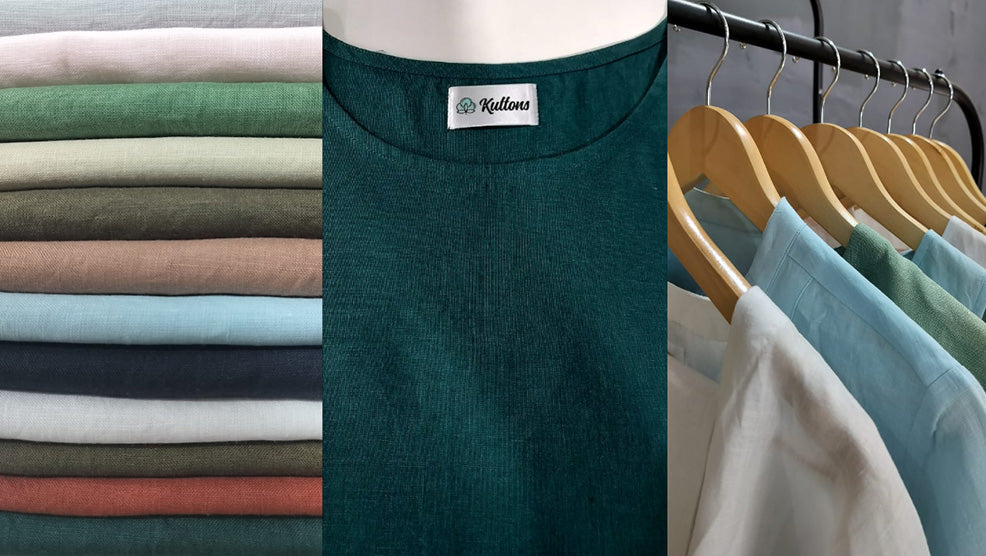 Sustainable linen clothing collection in multiple colors from Kuttons