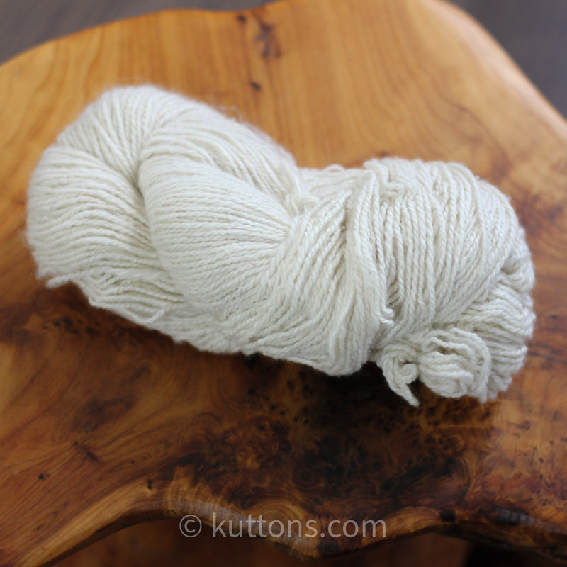100% Pashmina Cashmere Wool Hank (2 Ply) - Handspun by Women Weavers in Ladakh, Himalayas | Cream, 50 gms approx