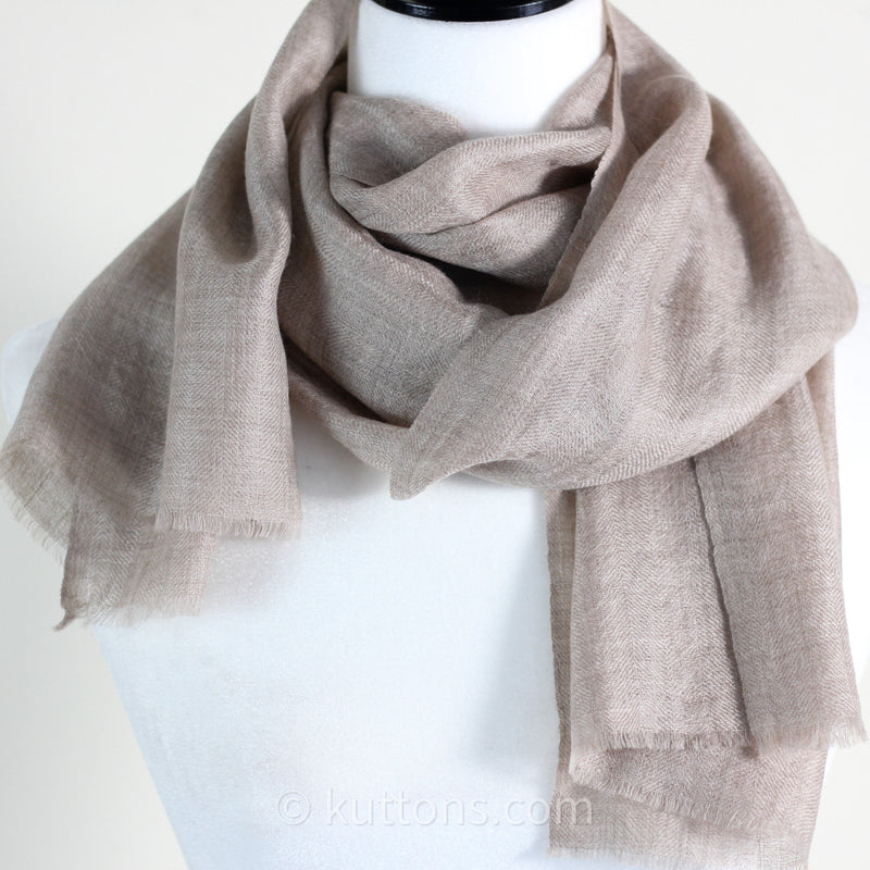 100% Pure Pashmina Cashmere Scarf - Soft Featherweight Handspun Pashmina Wool Stole from Ladakh, Himalayas