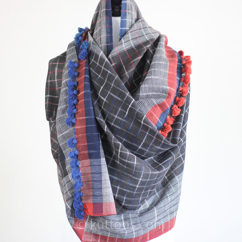 organic cotton scarf, natural dyes