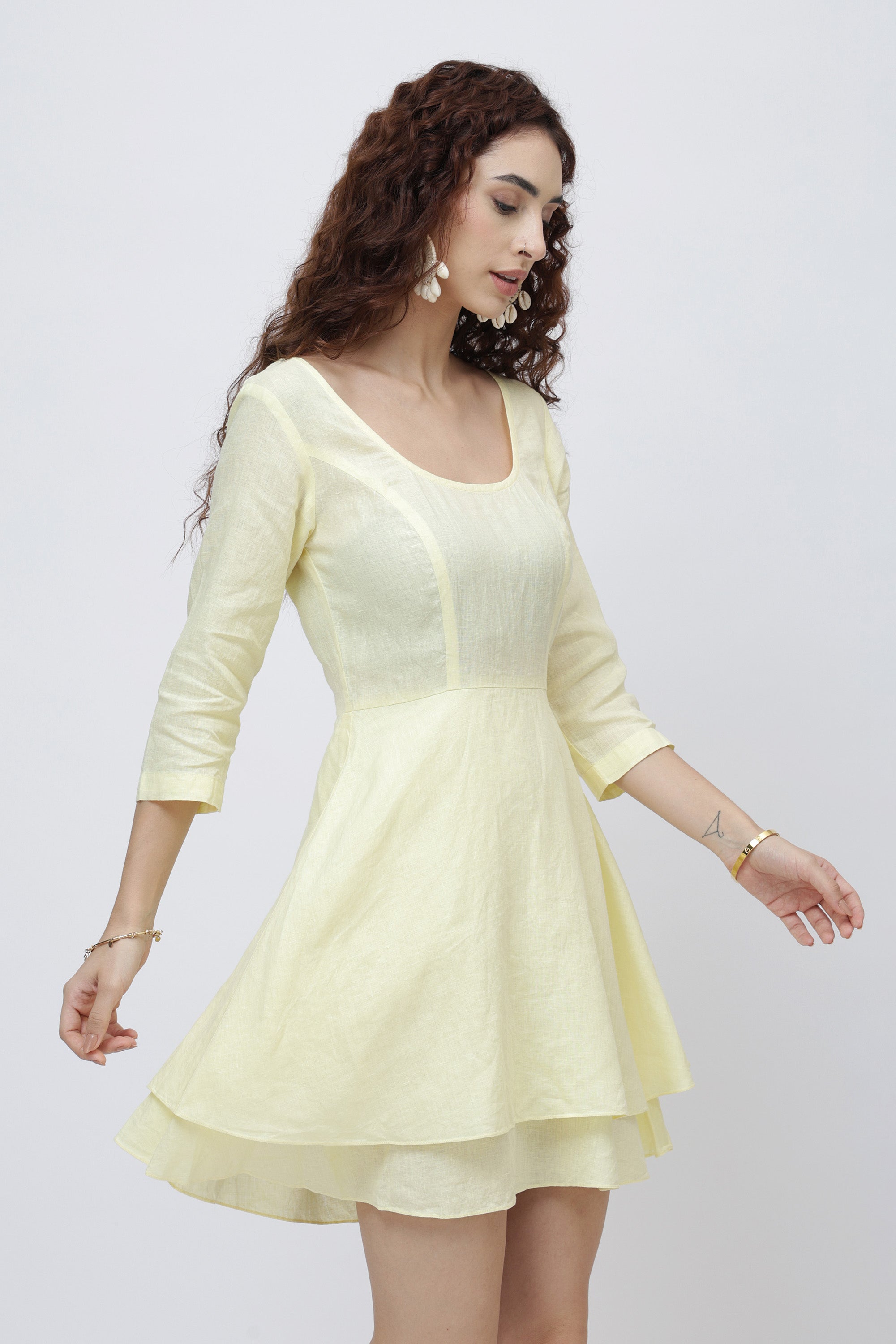 breathable linen dress