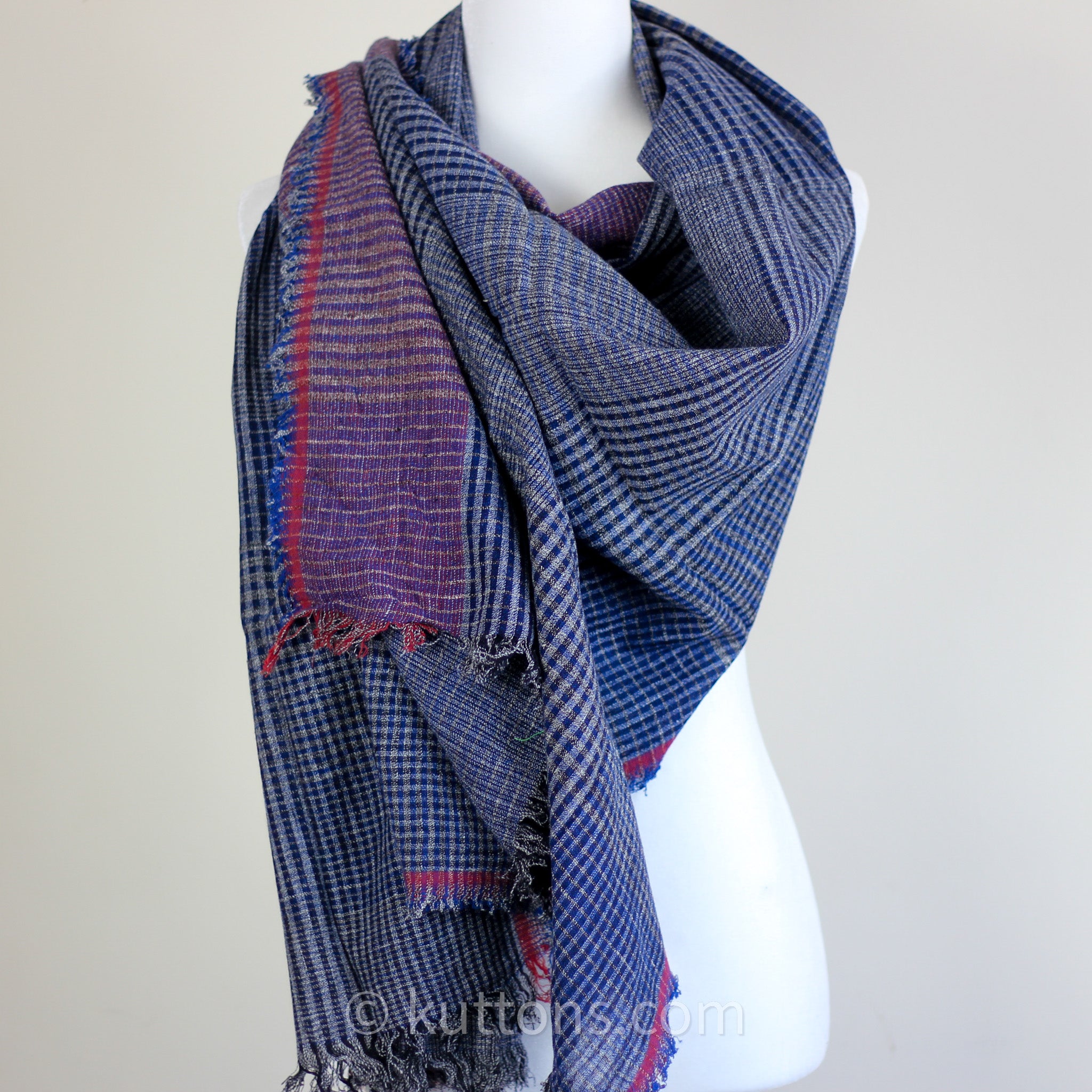 blue cotton scarf