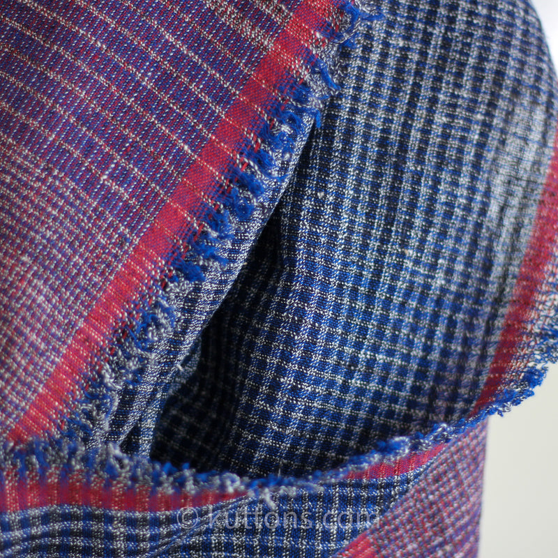 cotton scarf with frayed edges