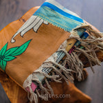 beautiful hand painted kalamkari wrap cum decor