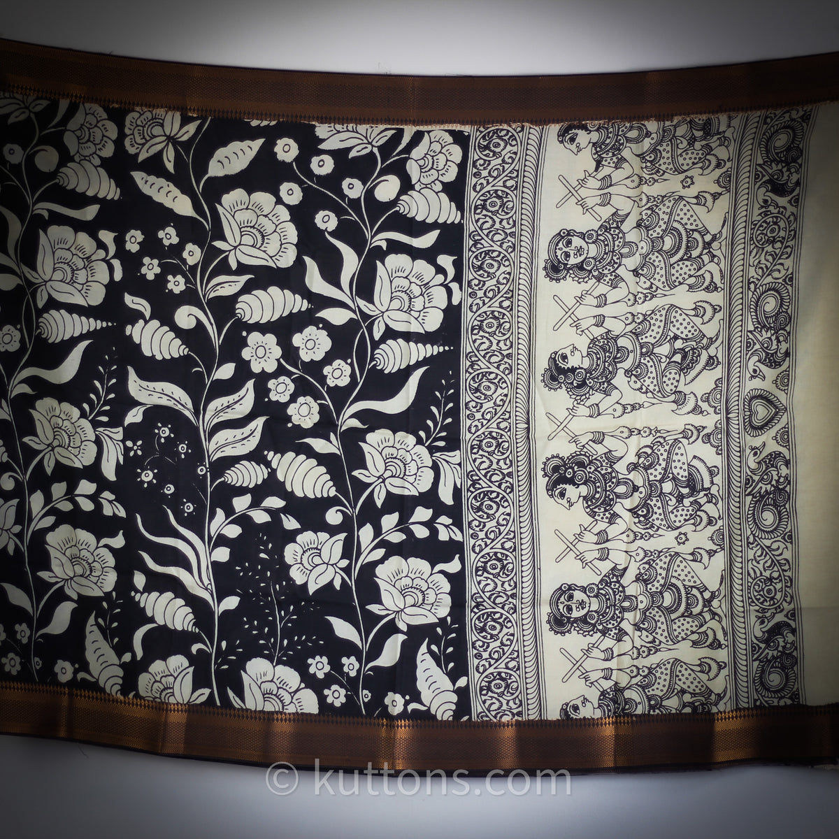 kalamkari hand painted wrap cum art decor