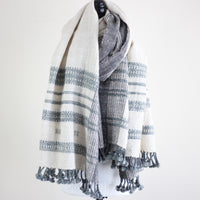 handmade natural wool blanket throw