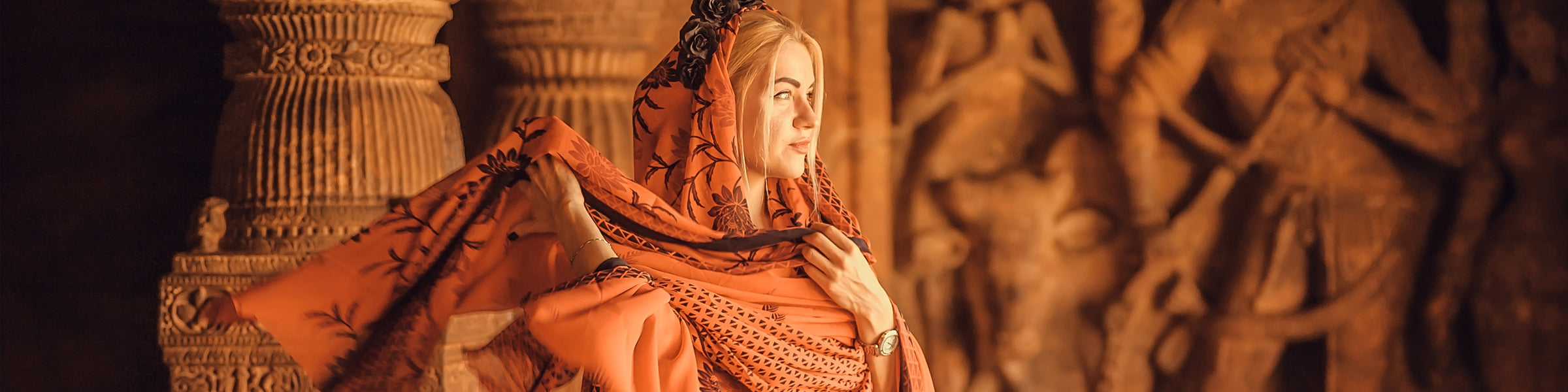 women handwoven scarves, shawls made from 100% natural fabrics