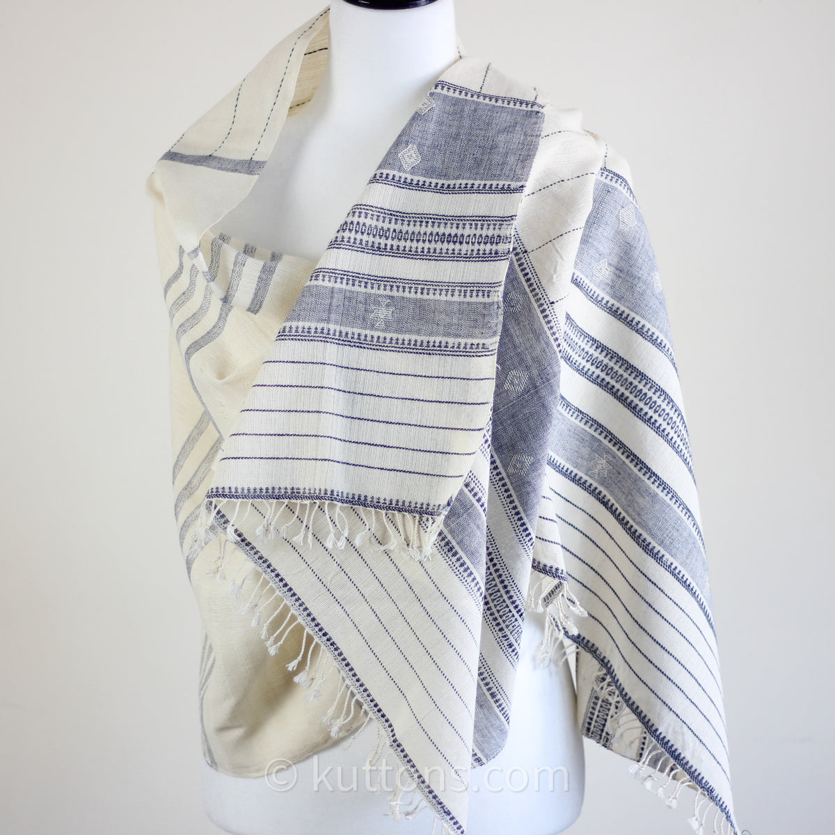 Experience Ethical Elegance - 100% Organic Kala Cotton Handwoven Scarf 