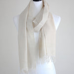 Featherlight Luxury - Pure Pashmina Cashmere Scarf, as Soft as a Whisper | Cream, 12x72"