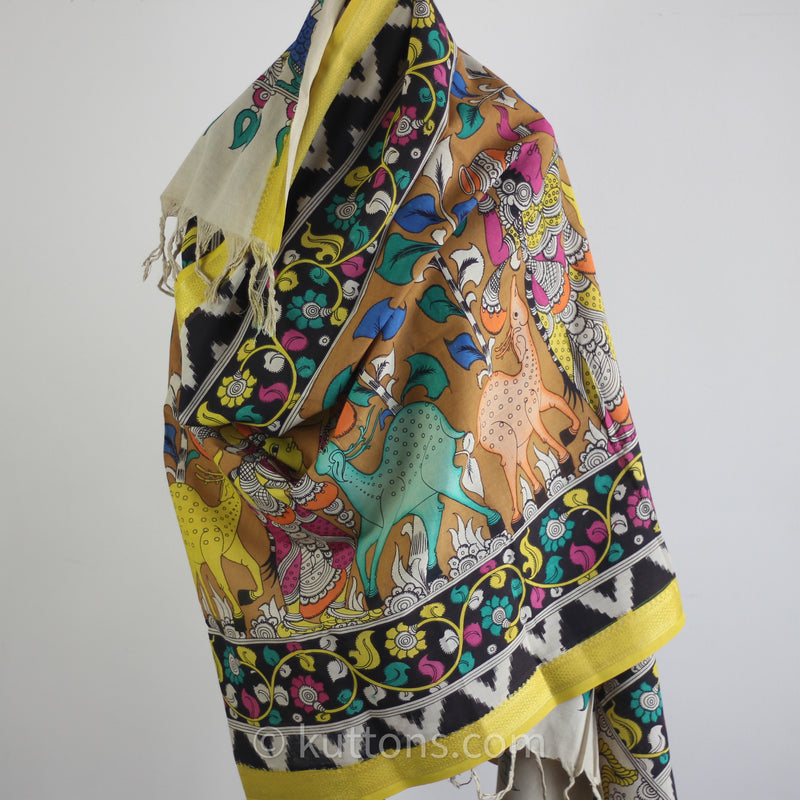 hand painted kalamkari natural colours