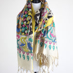 handpainted wraps with natural organic colours