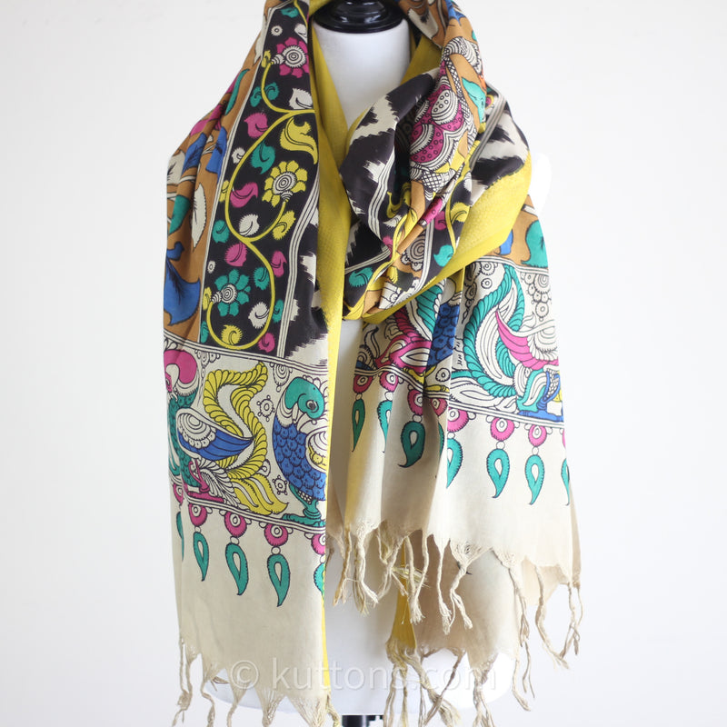 handpainted wraps with natural organic colours