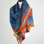 Handspun & Handwoven Ethnic Desi Wool Shawl cum Throw