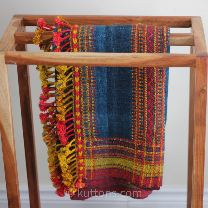 farmhouse decor artisan made woolen throw