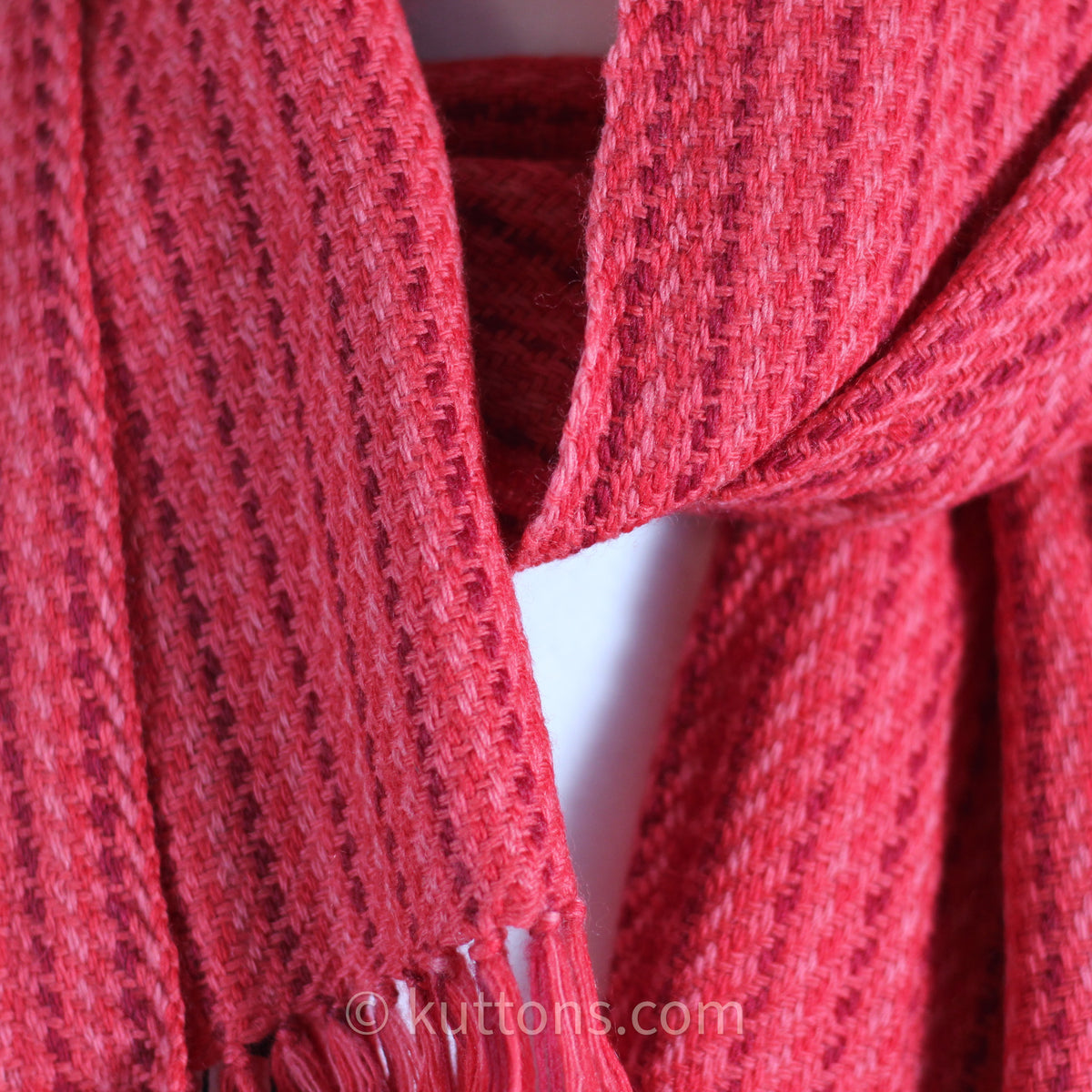 beautiful red natural wool scarf