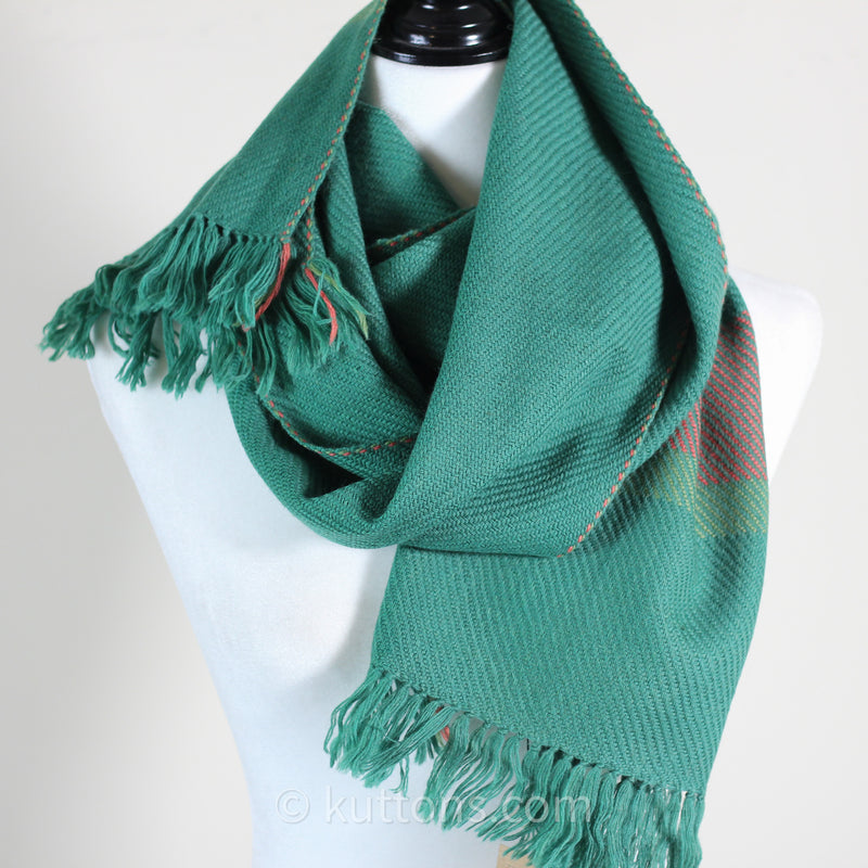 Handwoven Merino & Himalayan Woolen Scarf - Naturally Dyed with Indigo, Madder & Tesu Flowers