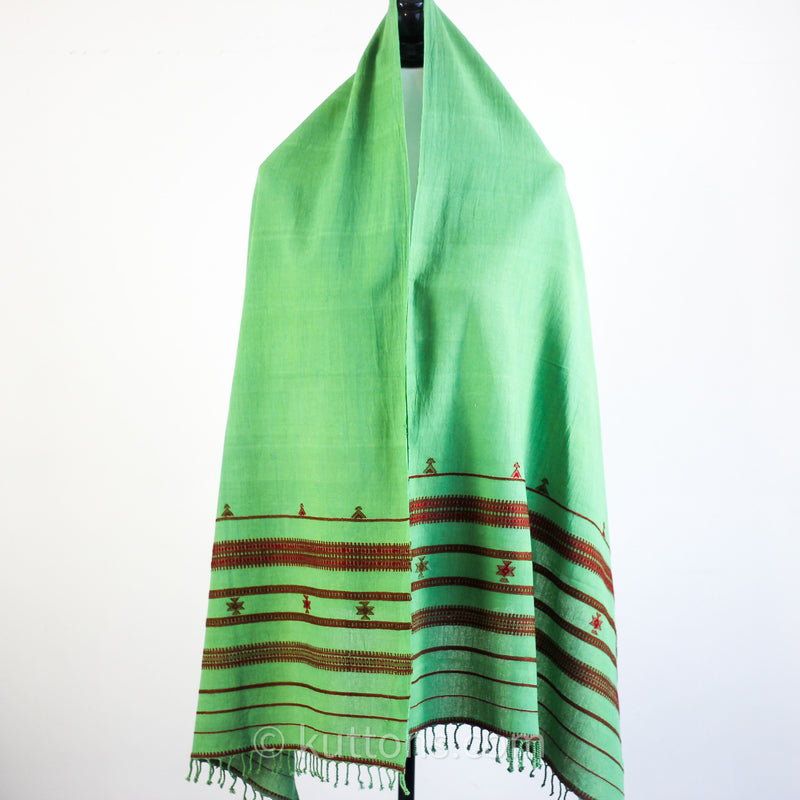 organic cotton stole - green