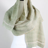 Himalayan & Merino Wool Scarf - Handspun, Handwoven and Naturally-Dyed in Himalayas with Indigo & Tesu Flowers