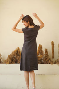 summer short linen dress