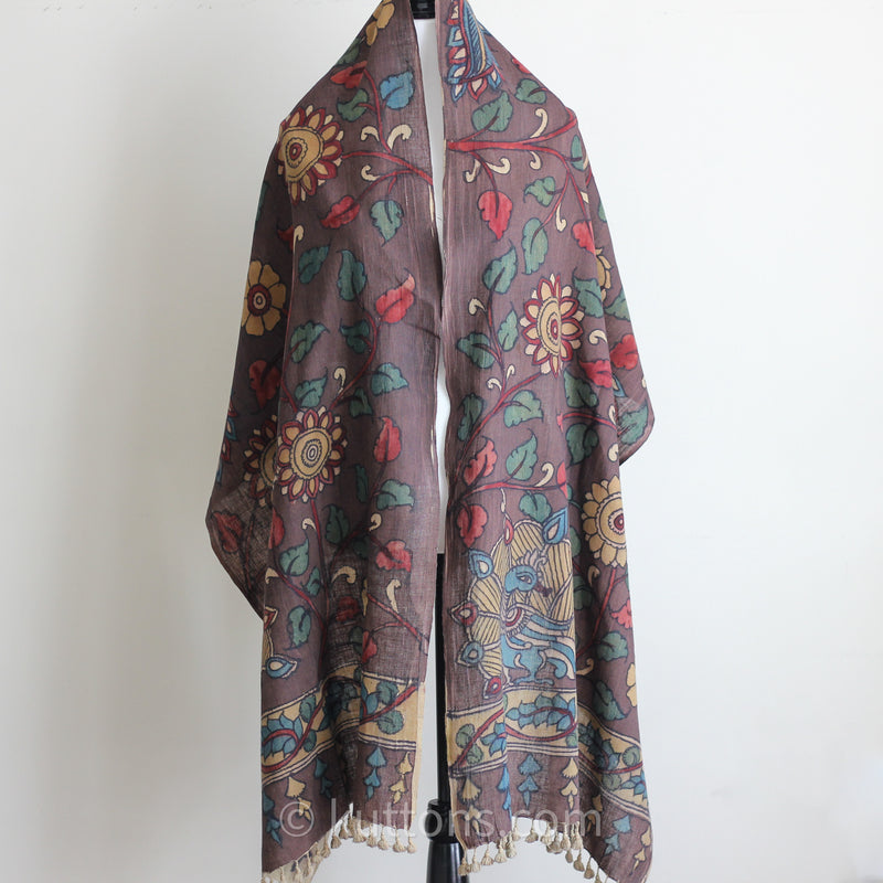 kalamkari cotton stole