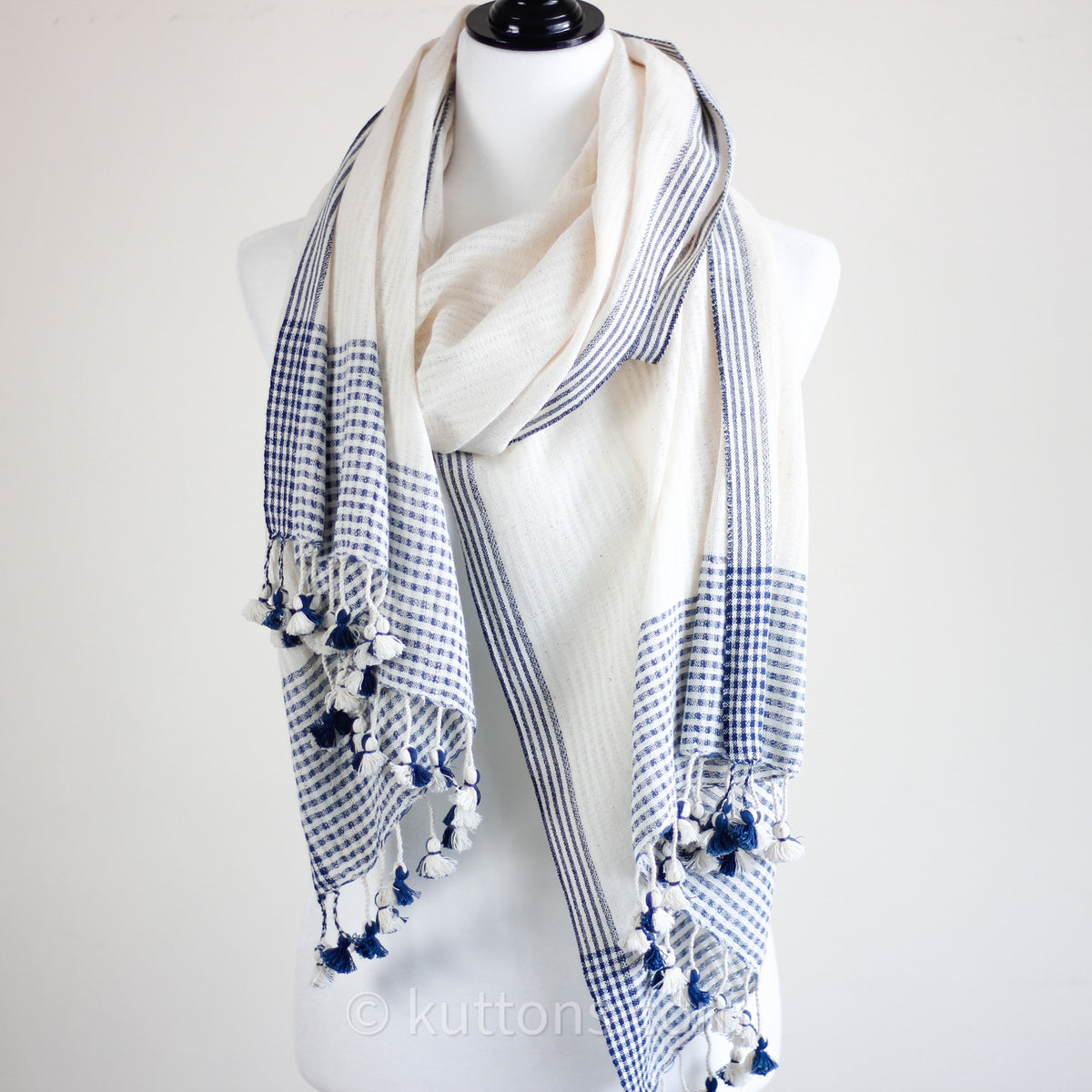 handcrafted organic khadi cotton scarf
