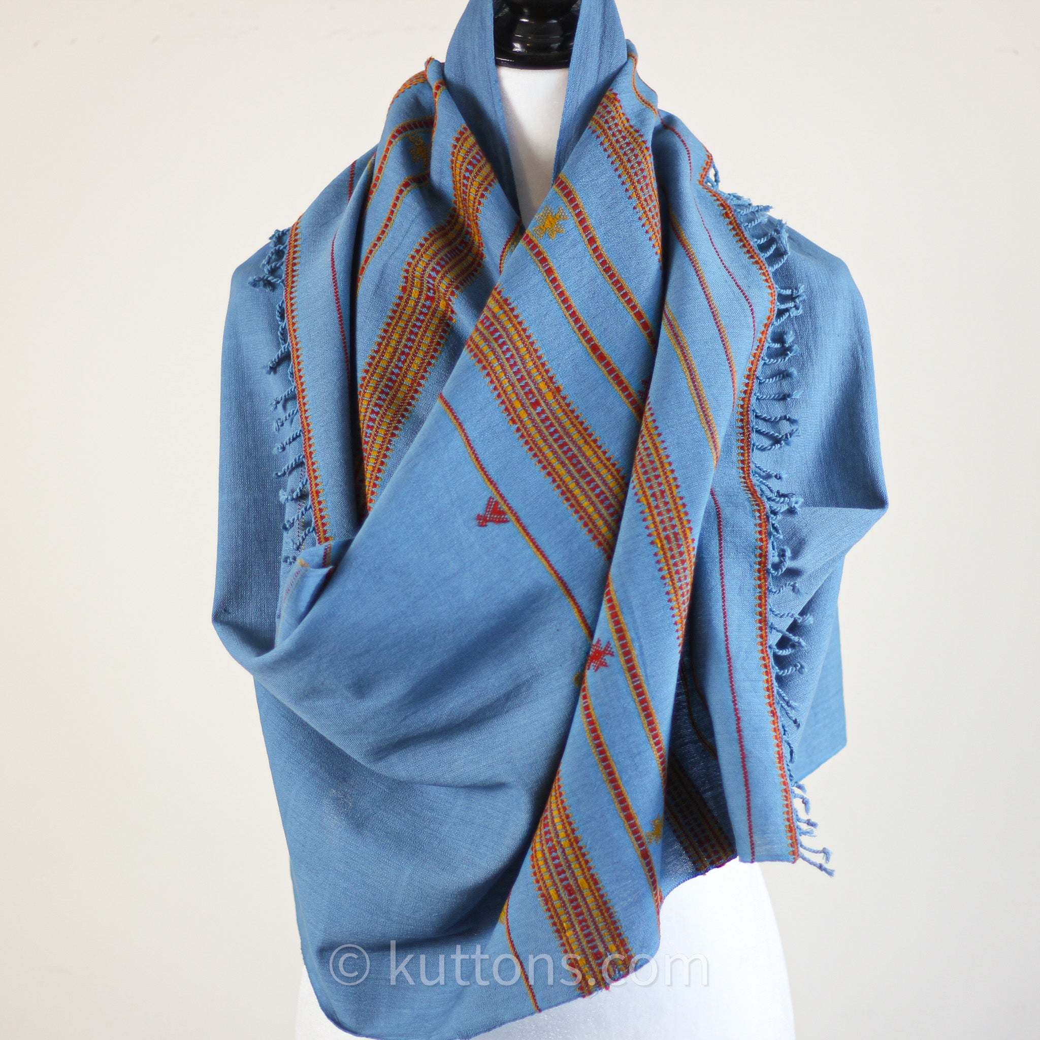 Blue Cotton Scarf