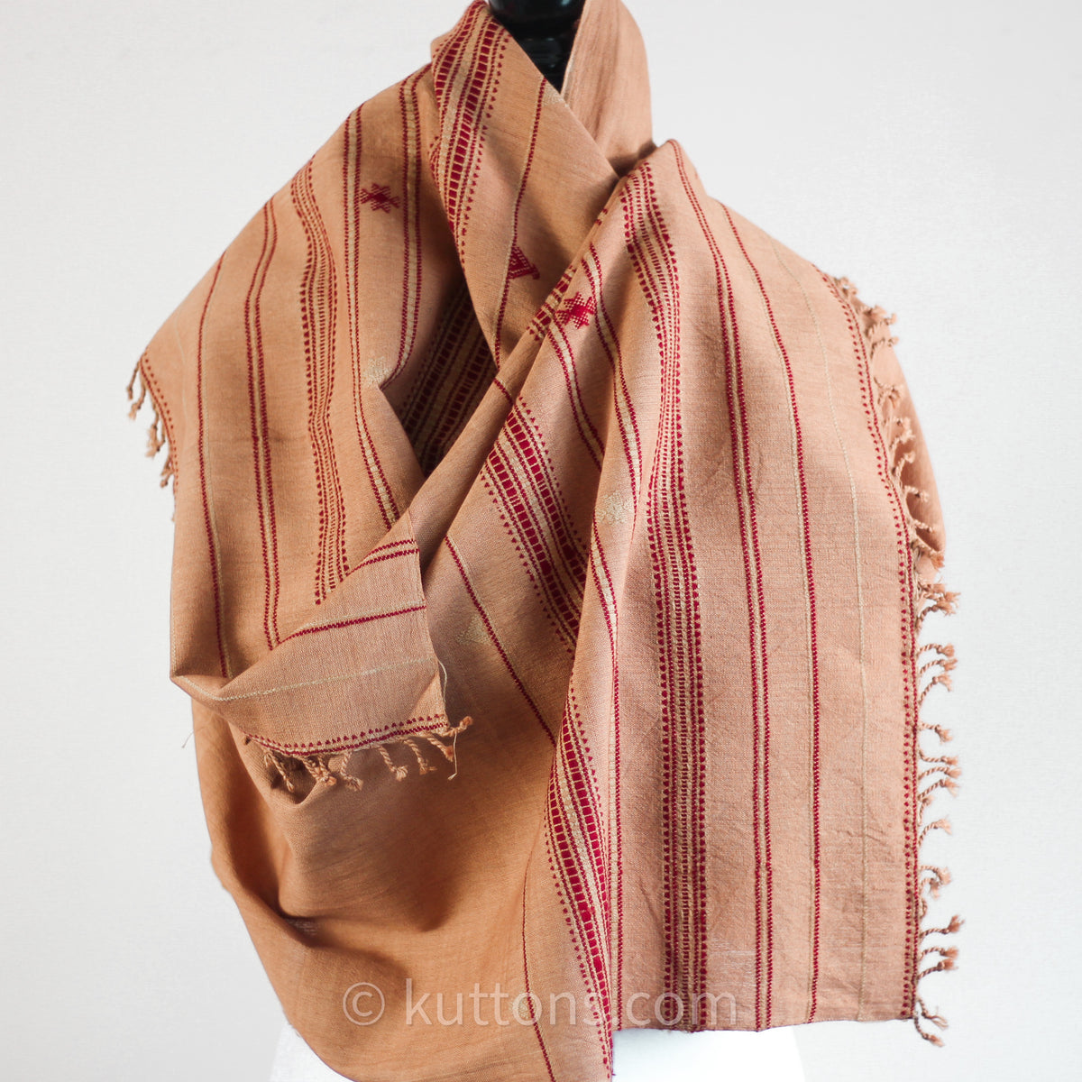 ethnic handwoven organic cotton stole