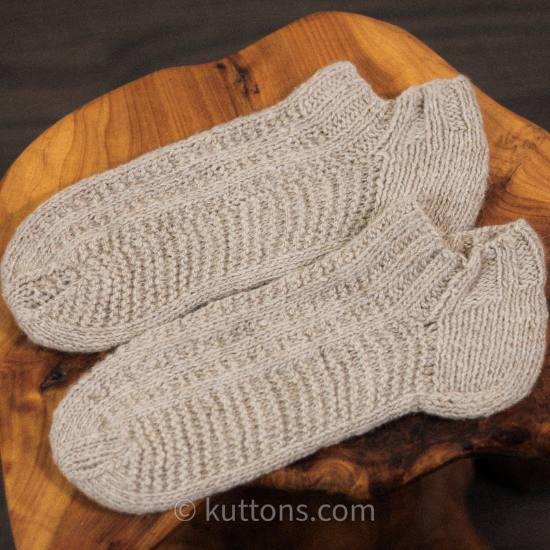 Pashmina Cashmere Booties - 100% Pure Cashmere Socks from Ladakh Himalayas - Handspun & Handknit | Cream