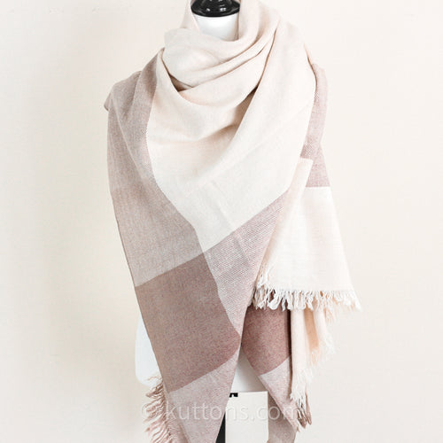 100% Pure Pashmina Cashmere Shawl (2-Ply) - Full Size - Handspun & Handwoven Softest Pashmina Wool from Ladakh Himalayas 