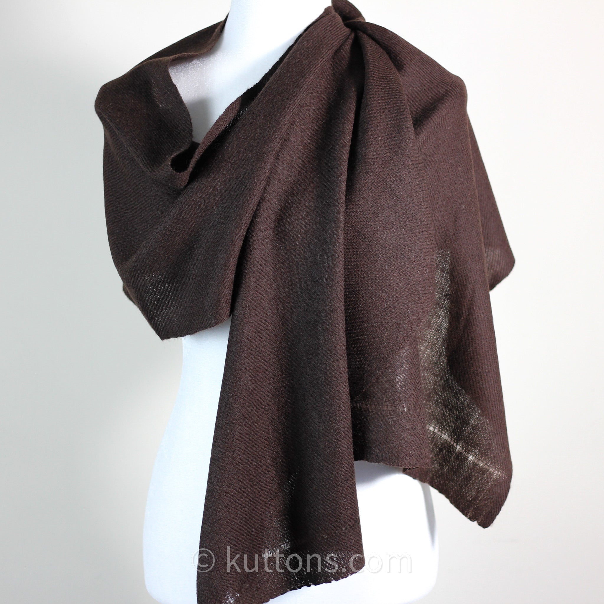 100% Ladakh Yak Wool Scarf - Handspun and Handwoven Yak Wool Wrap