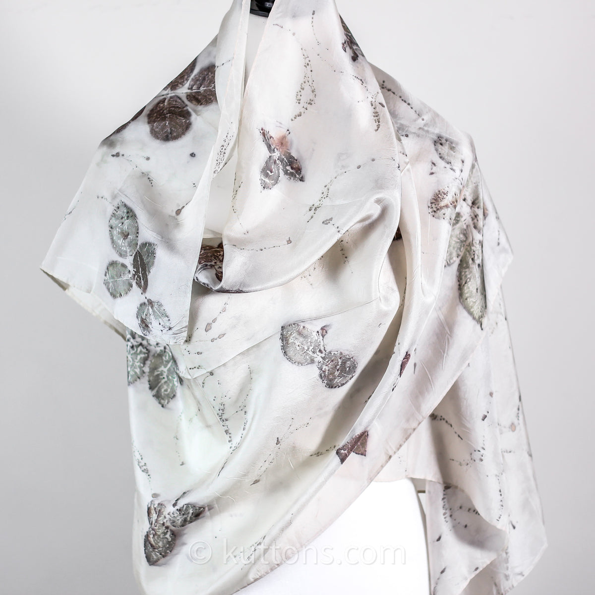 pure silk eco printed scarf stole