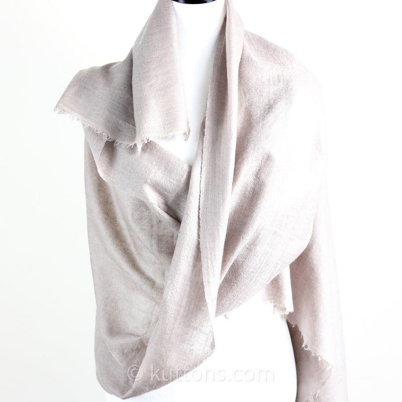 light gray brown 100% pashmina cashmere stole