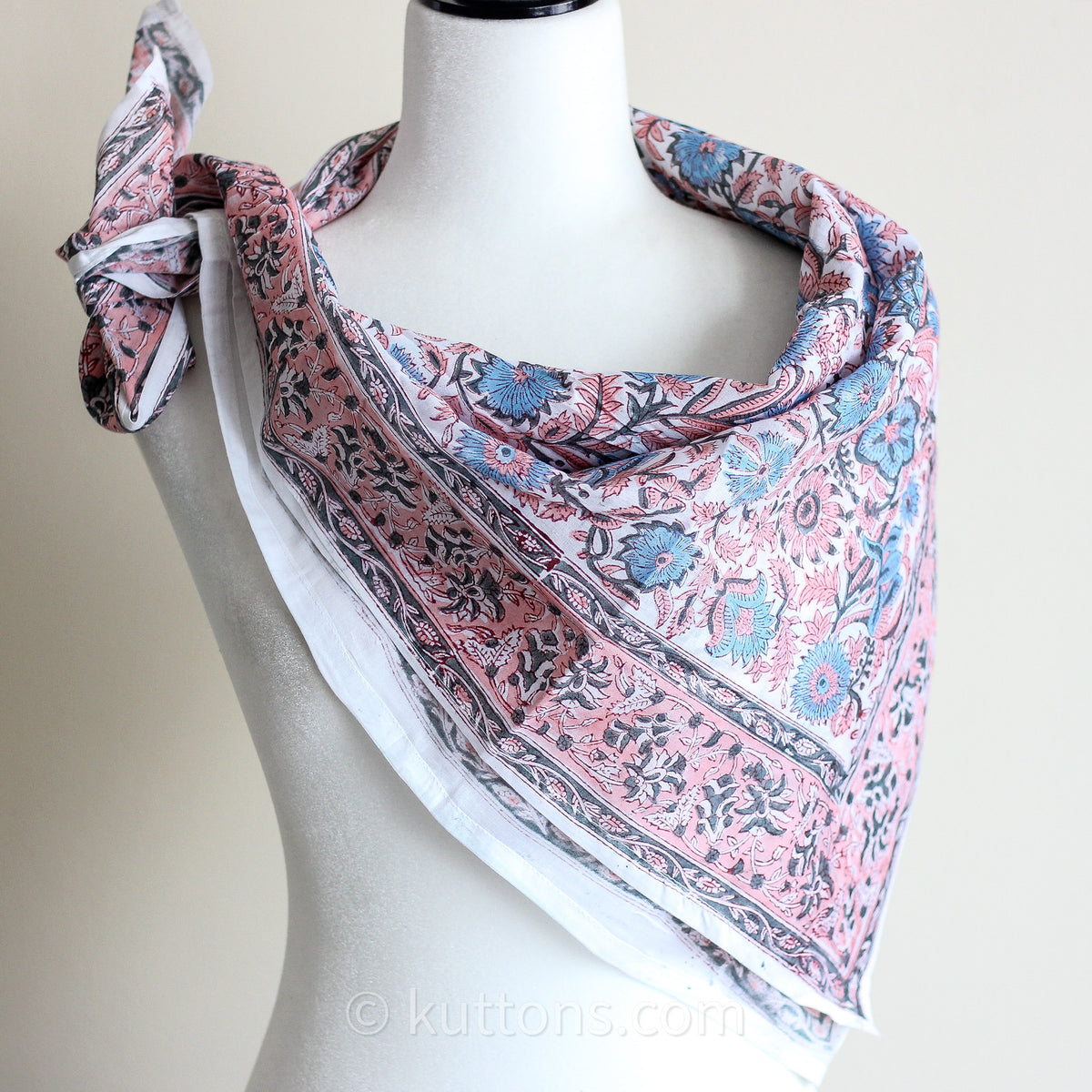 hand block printed cotton bandanas