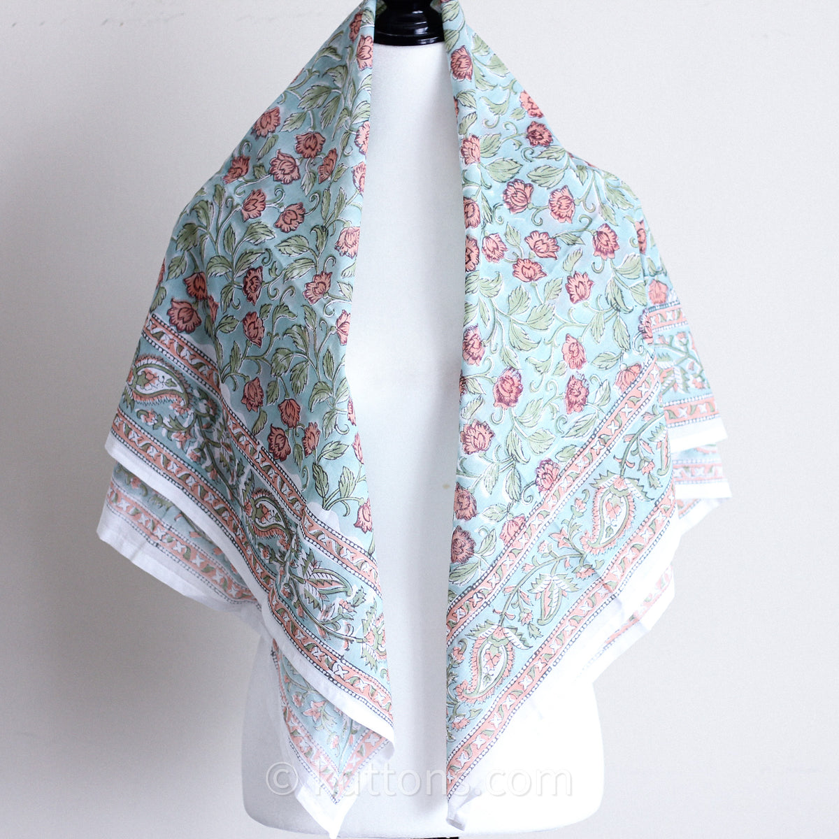 hand block printed cotton bandana