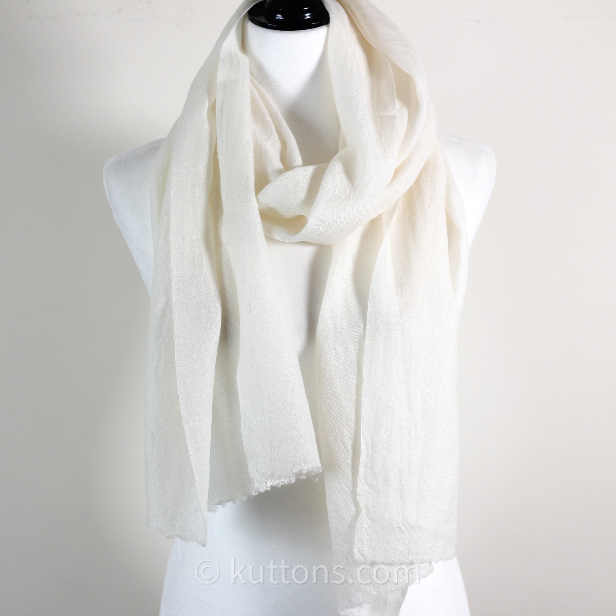 Soft Featherweight 100% Cashmere Scarf - Handspun Pashmina Stole from Ladakh, Himalayas