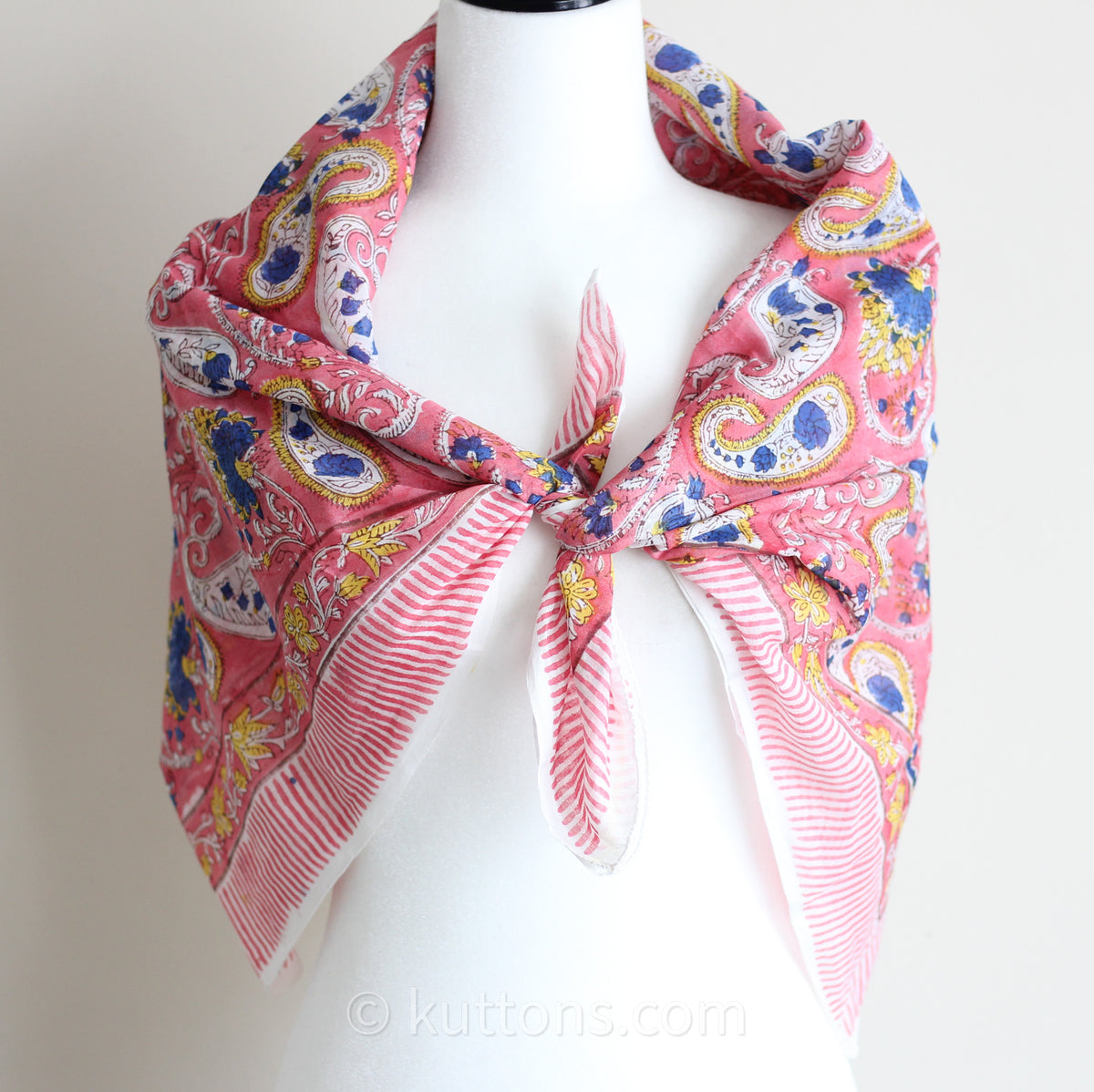 hand block printed mul cotton bandana