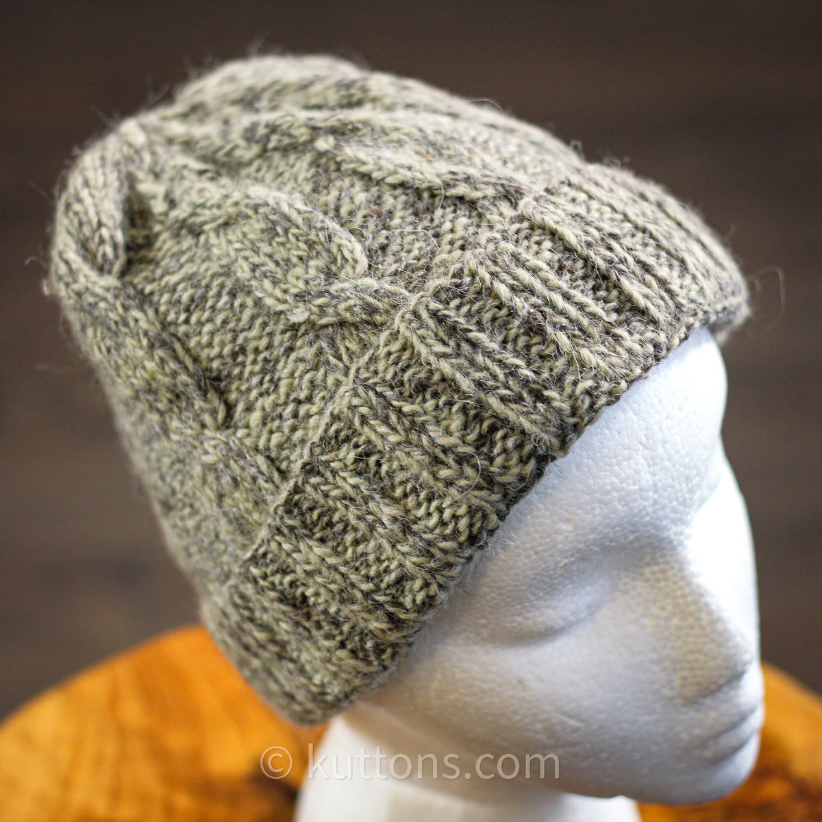 Yak Wool Hat - Handspun and Handknit Yak Beanie from Ladakh Himalayas | Gray-Yellow