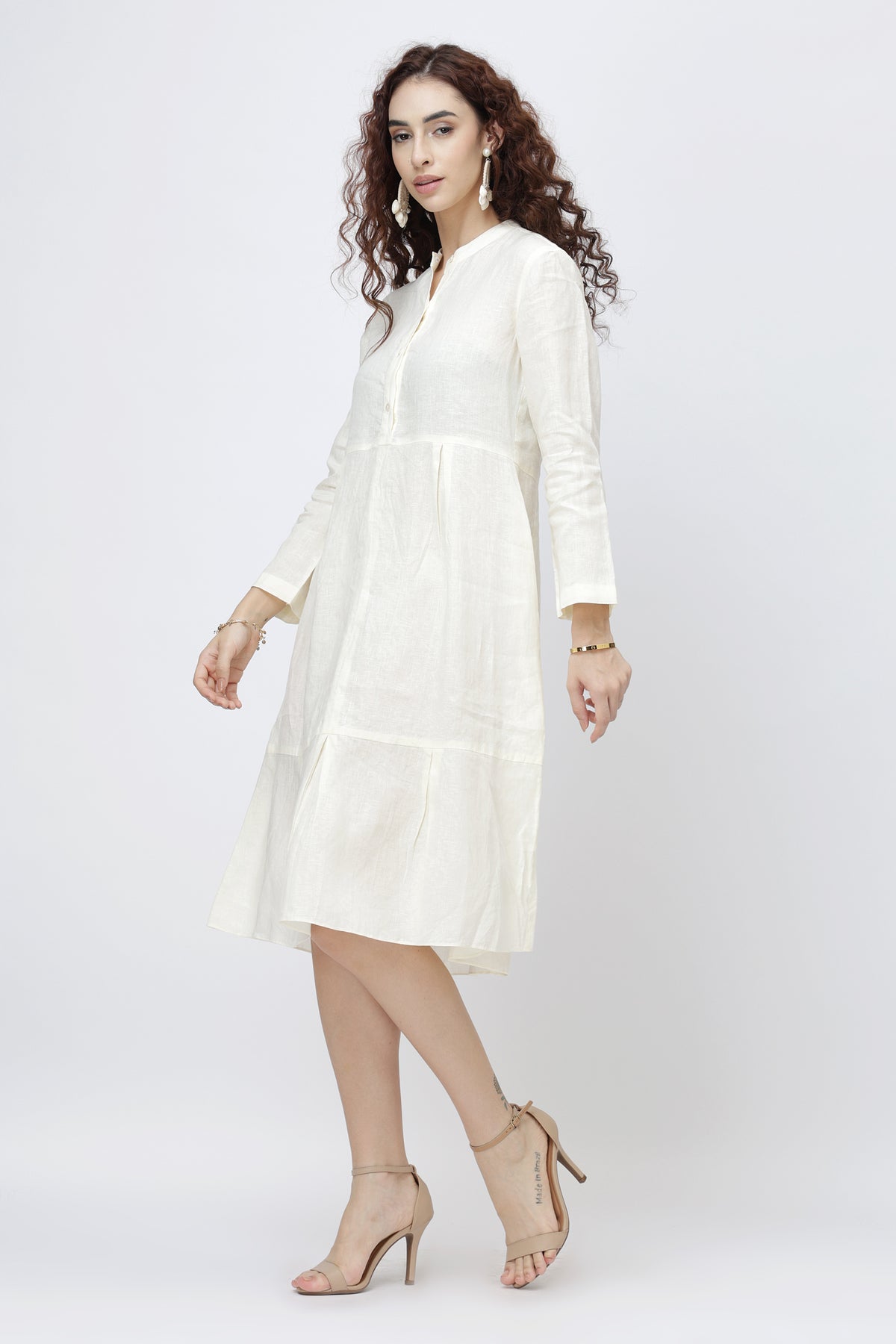Linen Shirt Dress for Women | Long Sleeve European Linen Midi Dress Kuttons Linen Shirt Dress for Women | Long Sleeve European Linen Midi Dress Kuttons