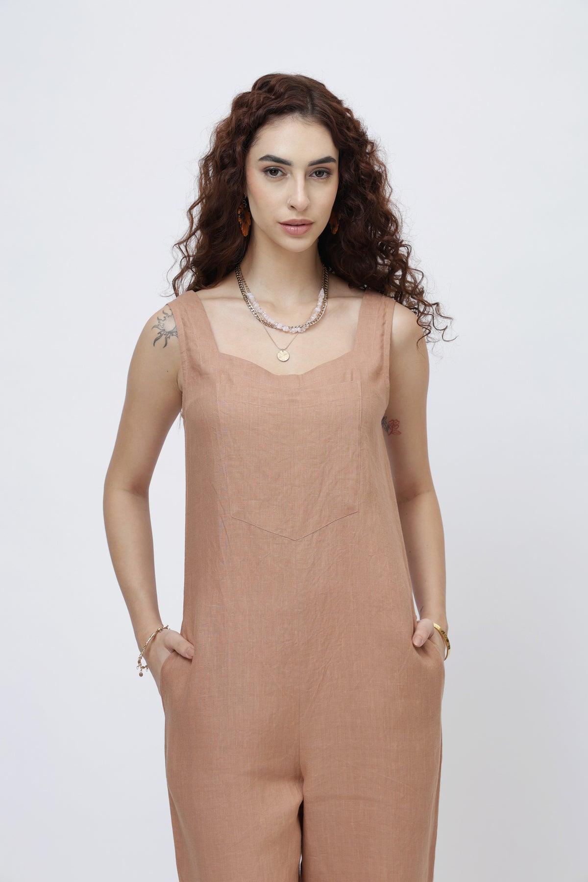 jumpsuit - minimalist linen clothing