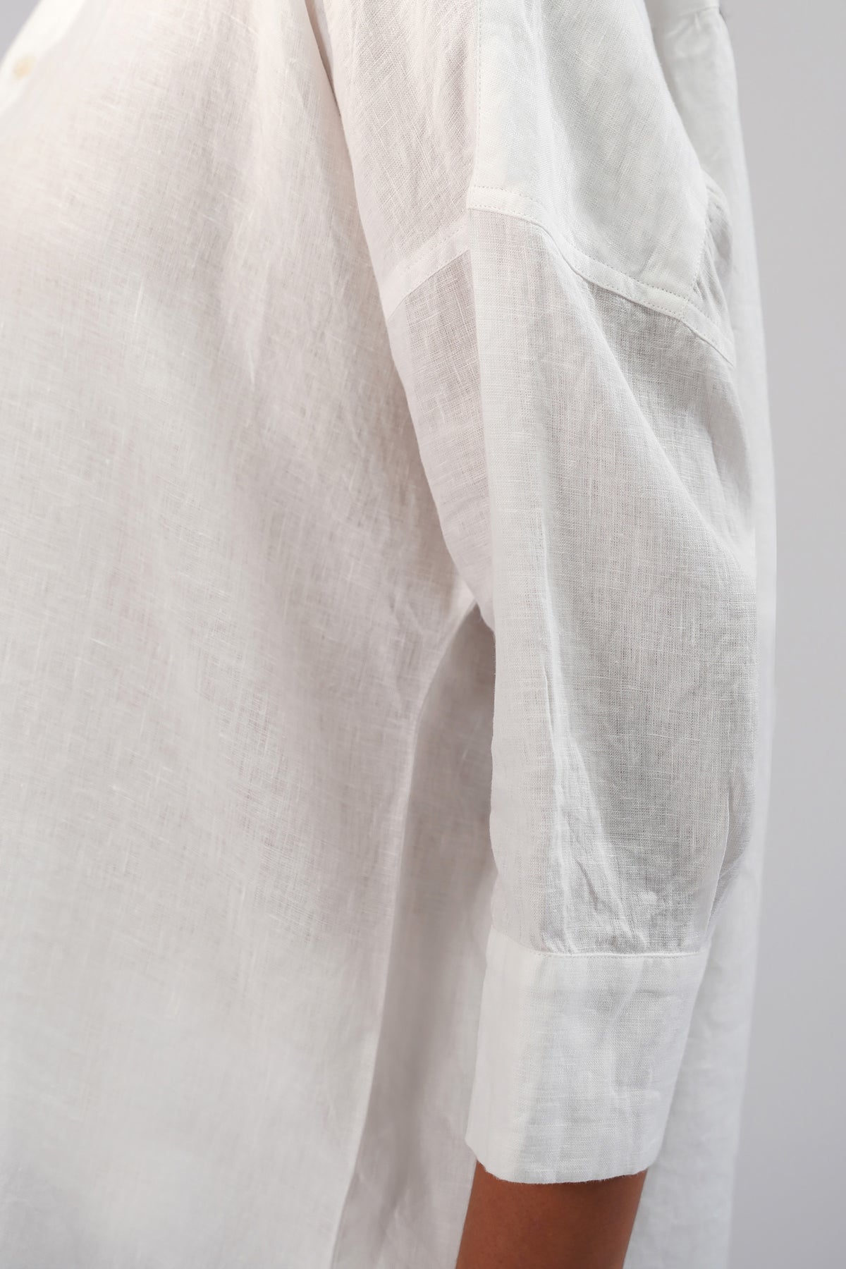 linen shirt with drop shoulders