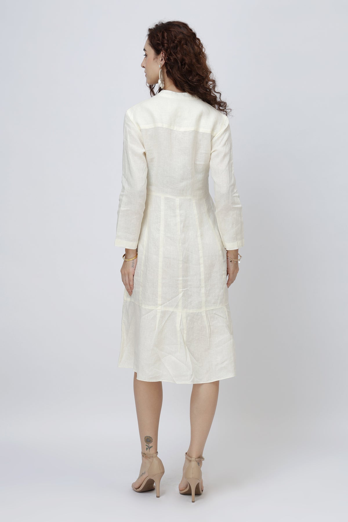The Refined Linen Shirt Midi Dress | Everyday Linen Shirt Dress - Custom Color (Choose from Full Palette) / S The Refined Linen Shirt Midi Dress | Everyday Linen Shirt Dress - Custom Color (Choose from Full Palette) / S