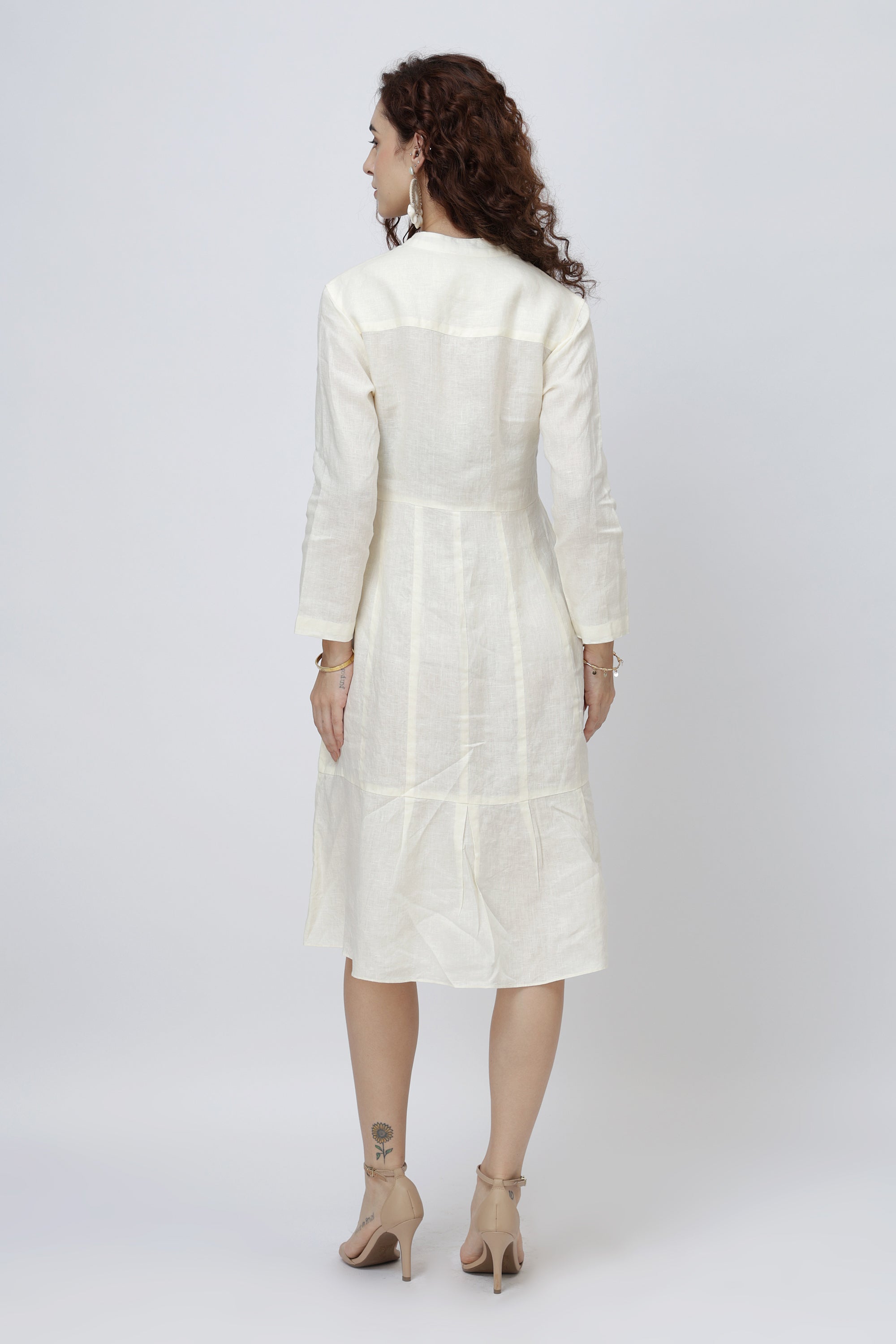 The Refined Linen Shirt Midi Dress | Everyday Linen Shirt Dress