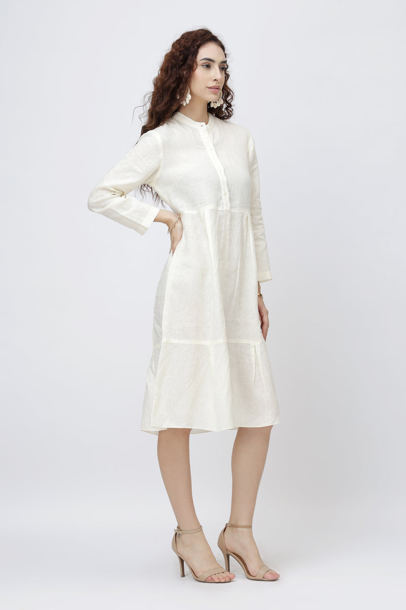 The Refined Linen Shirt Midi Dress | Everyday Linen Shirt Dress