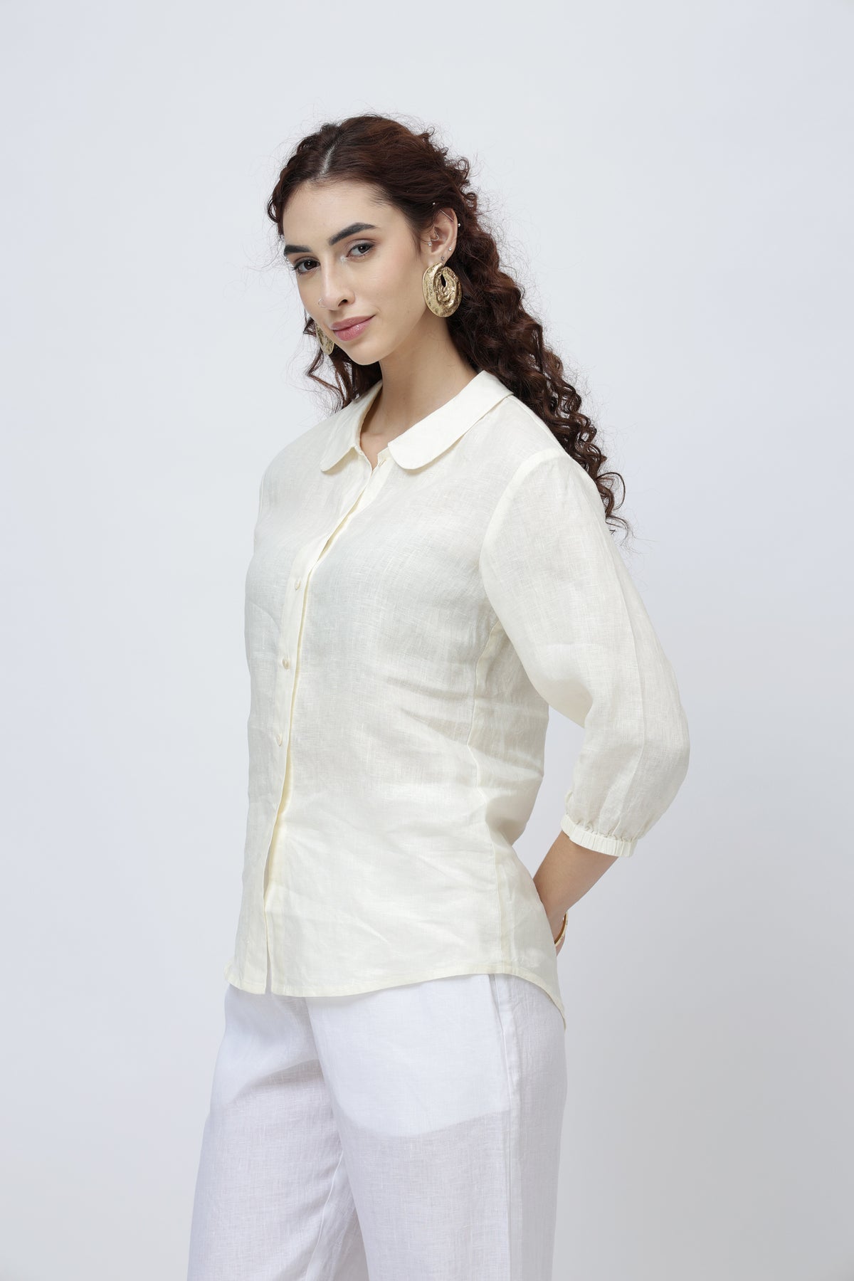 linen relaxed dress shirt