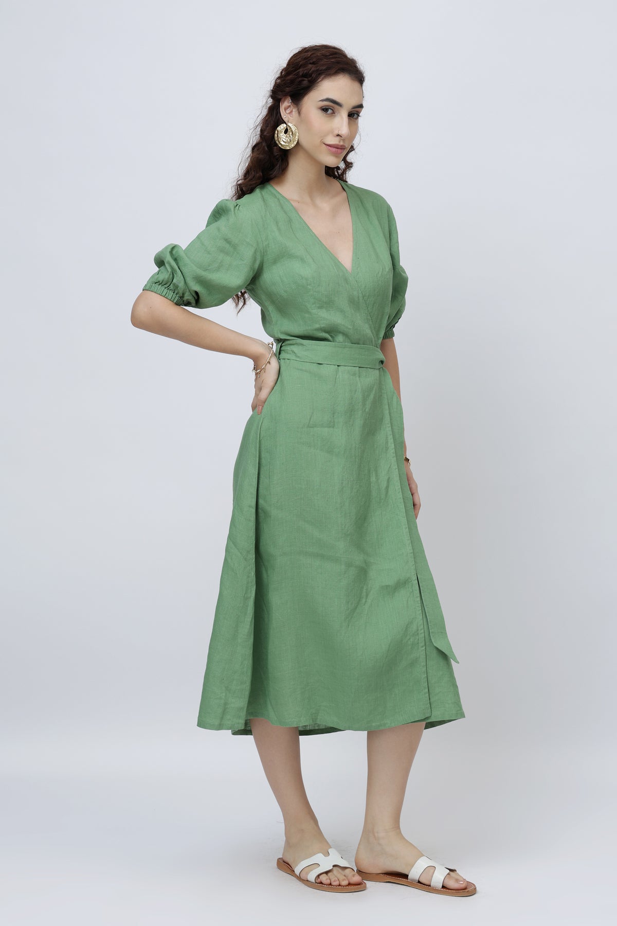 australian linen dress brand Modest Forever Australia | Modest Fashion Brand | Meet your new wardrobe essential 'Muted Clay Linen Dress' - A beautifully tailored linen dress designed for effortless modest style