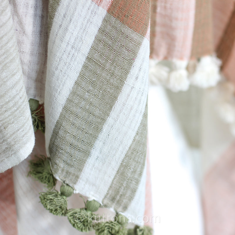 naturally dyed organic cotton scarf