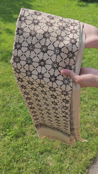 Kalamkari Hand Block Printed Handwoven Cotton Towel - Dyed with Natural Colours