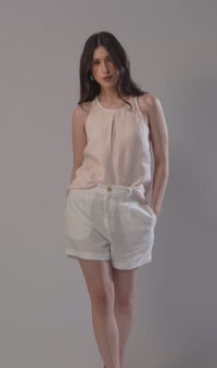 relaxed linen shorts
